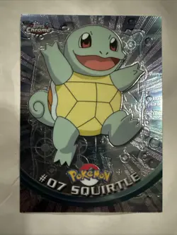 2000 Topps Chrome Pokemon Cards - Series 1 - Squirtle #07 - Holo - Image 1