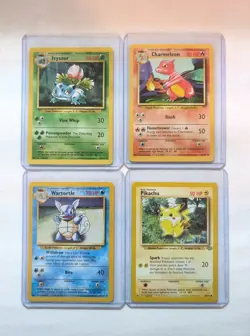 💎NM Base Set Pokemon Card Lot Starters 24/30/42/102 +60/64 Jungle Pikachu 1999 - Image 2