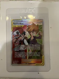 Red & Blue 234/236 Full Art Trainer 2019 Cosmic Eclipse Pokemon Card NM - Image 1