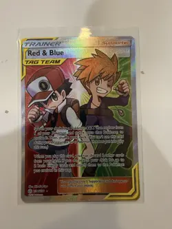 Red & Blue 234/236 Full Art Trainer 2019 Cosmic Eclipse Pokemon Card NM - Image 2