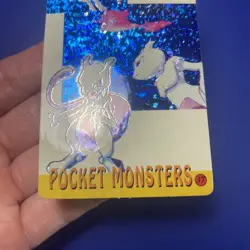 1999 Pokemon Japanese Bandai Carddass Mewtwo Vending Card Sticker - NM - Image 4