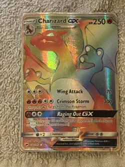 Rainbow Charizard GX Burning Shadows Secret Rare Card 150/147 - Image 1