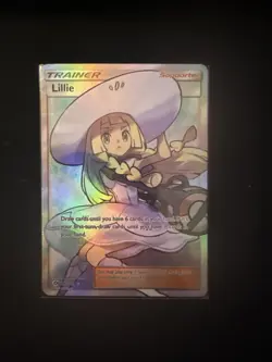 Pokemon TCG Lillie Sun & Moon Base Set Trainer Card 147/149 Holo Full Art - Image 1