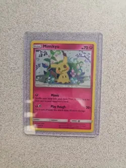Mimikyu Promo SM163 Team Up Blister Pokemon Card Sun & Moon Holo LP Pokemon TCG - Image 1