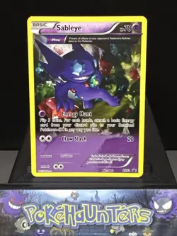 Pokemon Card Sableye XY92 XY Black Star Promo Half Art Holo Rare HD SWIRL - Image 1