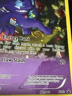 Pokemon Card Sableye XY92 XY Black Star Promo Half Art Holo Rare HD SWIRL - Image 2