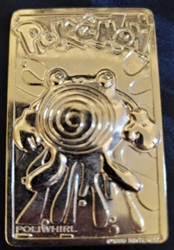 23K Gold Plated Poliwhirl Pokemon Card Burger King Promotion 1999 Nintendo - Image 1