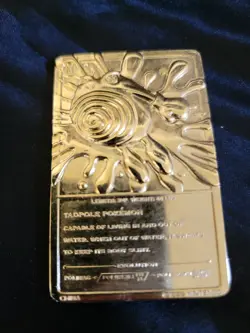 23K Gold Plated Poliwhirl Pokemon Card Burger King Promotion 1999 Nintendo - Image 2