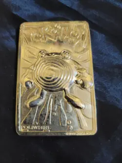 23K Gold Plated Poliwhirl Pokemon Card Burger King Promotion 1999 Nintendo - Image 5