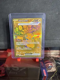 Pokemon TCG Prismatic Evolutions Pikachu EX Gold Hyper Rare Card 179/131 - Image 1