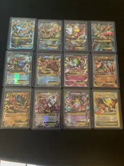 12 mega Pokemon cards from xy era including a mega charizard in good condition - Image 1