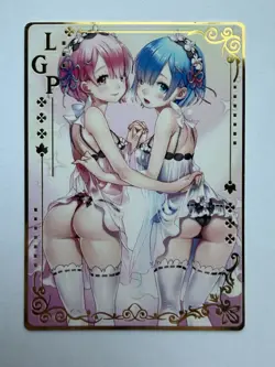Goddess Story - Rem & Ram [Re:Zero] Gold Metal Card Anime Waifu - Image 1