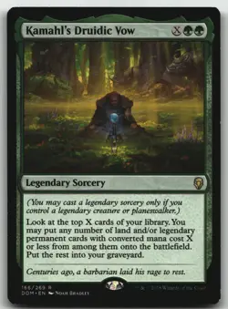 Kamahl's Druidic Vow R Dominaria 166 LP - Image 1