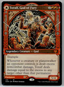 Toralf, God of Fury (Showcase) #313 Kaldheim Heavily played W/Tracking - Image 1