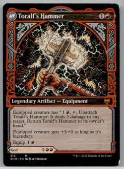 Toralf, God of Fury (Showcase) #313 Kaldheim Heavily played W/Tracking - Image 2