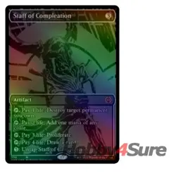 Foil Staff Of Compleation (oil Slick Raised Foil) MTG Phyrexia: All Will Be One - Image 1
