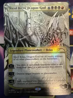 [1x] Nicol Bolas, Dragon-God (1246) - Foil - Borderless Near Mint, English Secre - Image 1