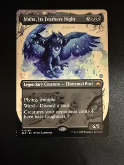 1 x Maha, Its Feathers Night (Borderless) Bloomburrow Regular 289 - Image 1
