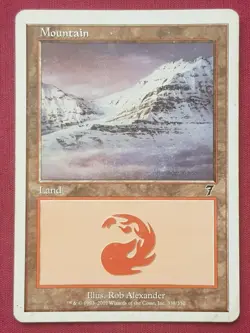 Magic The Gathering 7TH EDITION MOUNTAIN 338 - Image 1