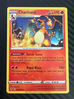 Pokemon TCG Charizard 025/185 Rare SWSH04: Vivid Voltage VLP - Image 1