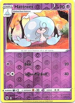 Hattrem 019/073 Pokemon Champion's Path Reverse Holo Light Play - Image 1