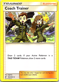 Coach Trainer 192/236 Pokemon Unified Minds Regular Light Play - Image 1