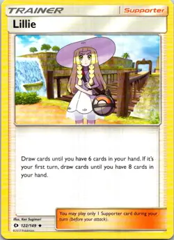 Lillie 122/149 Uncommon SM Base Set LP Pokemon - Image 1