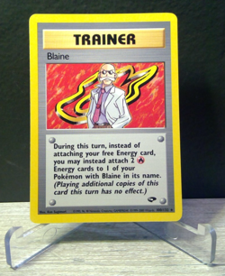 ?? Pokemon TCG Blaine Trainer 100/132 Gym Challenge Rare Non-Holo NM ?? - Image 1