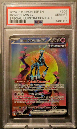 PSA 10 Iron Crown Ex 206/162 Special Illustration Rare Temporal Forces Pokemon - Image 1