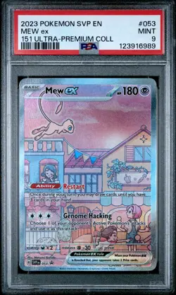 2023 POKEMON SVP EN-SV BLACK STAR PROMO 151 ULTRA-PREM COLL #053 MEW EX PSA 9 - Image 1