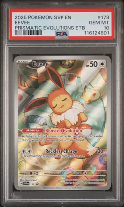 Pokemon Eevee SVP 173 Prismatic Black Star Promo TCG PSA 10 - Image 1