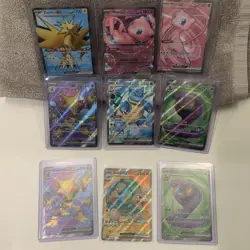 Pokemon TCG 151 Full Art Ex lot - Blastoise, Mew, Alakazam x2, Arbok x2, Zapdos+ - Image 1