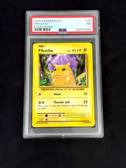 2016 Pokemon XY Evolutions Pikachu 35/108 PSA 7 NM - Image 1