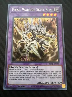 Yugioh Fossil Warrior Skull Bone BLAR-EN008 Secret Rare 1st Ed NM - Image 1