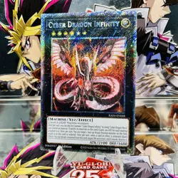 YuGiOh! Cyber Dragon Infinity RA04-EN068 Platinum Secret Rare - Near Mint - Image 1