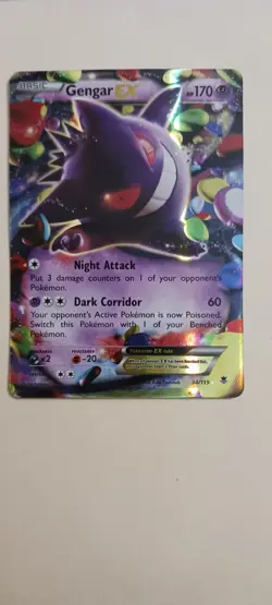 Pokemon Gengar EX TCG Card Phantom Forces Ultra Rare Holo, 34/119 NM - Image 1