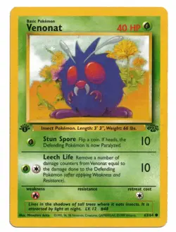 Pokemon Card: Venonat 63/64 1st Edition Jungle Set Rare! EXC - Image 1