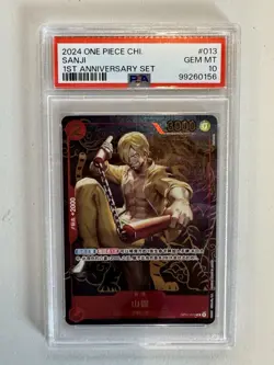 One Piece Chinese 1st Anniversary Sanji Promo Card OP01-013 PSA 10 - Image 1