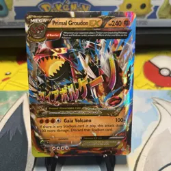 Mega Primal Groudon EX Omega 86/160 Holo Ultra Rare XY Primal Clash Pokemon Card - Image 1