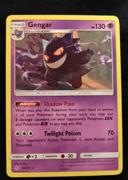 Gengar 70/214 Sm-Unbroken Bonds Regular Rare Pokemon card - Image 1