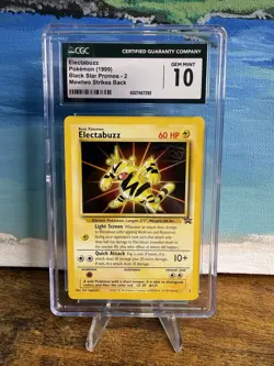 CGC 10 GEM MINT Electabuzz 1999 Black Star Promo WB Movie Pokemon Card - Image 1