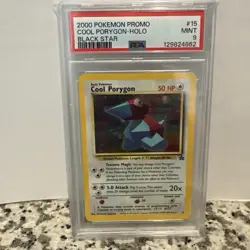Pokemon TCG Cool Porygon #15 Holo Black Star Promo Card 2000 PSA 9 - Image 1