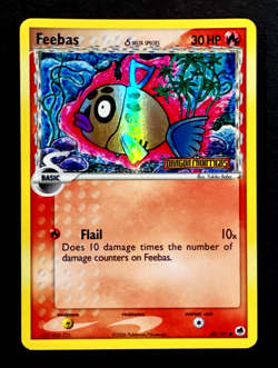 2006 Pokemon FEEBAS Ex Dragon Frontiers REVERSE HOLO Foil STAMPED Card 49/101 - Image 1