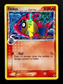 2006 Pokemon FEEBAS Ex Dragon Frontiers REVERSE HOLO Foil STAMPED Card 49/101 - Image 2
