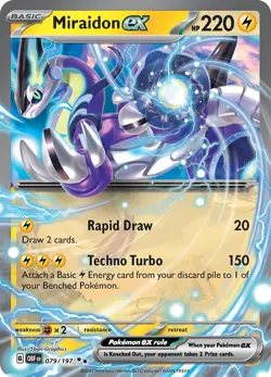 Miraidon ex 079/197 SV03: Obsidian Flames Holo for sale online - Image 2