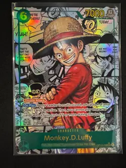 One Piece Card Luffy OP13-118 SEC Manga Alt Art Carrying on His Will ENGLISH NM - Image 1