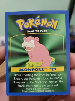 Pokemon: SLOWPOKE #79 [Game Tip Card] [Kellogg's Canada Cereal Promo (1999)] NM - Image 1