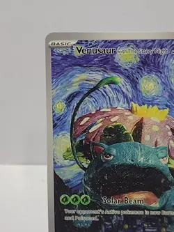 Pokemon Venusaur Starry Night Van Gogh Beautiful Moon ACG Star Trading Card NM - Image 5