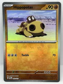 Hippopotas (Master Ball Pattern) 052/131 Pokemon Prismatic Evolutions Holo Card - Image 1