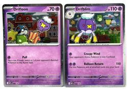 Difloon MEP005 & Drifblim MEP006 Mega Evolution Black Star Promo Pokemon Cards - Image 1
